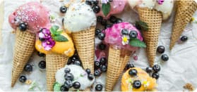 Photo of ice cream with fruit