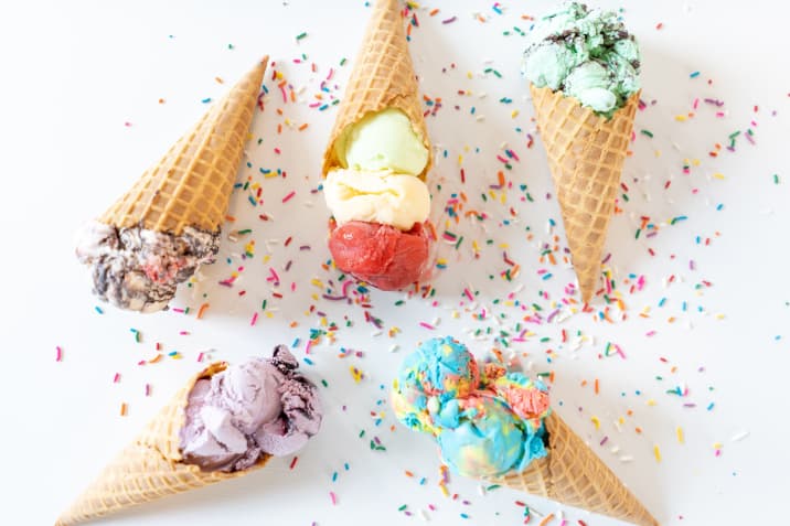 Photo of ice cream with sprinkles